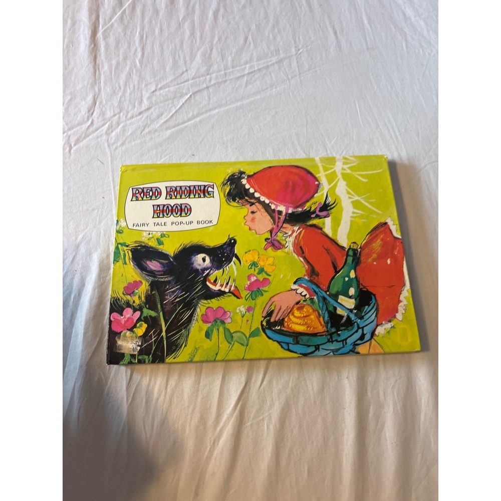 Vintage Red Riding Hood Pop Up Book Kids Green 3D Fairy Tale Netherlands 698